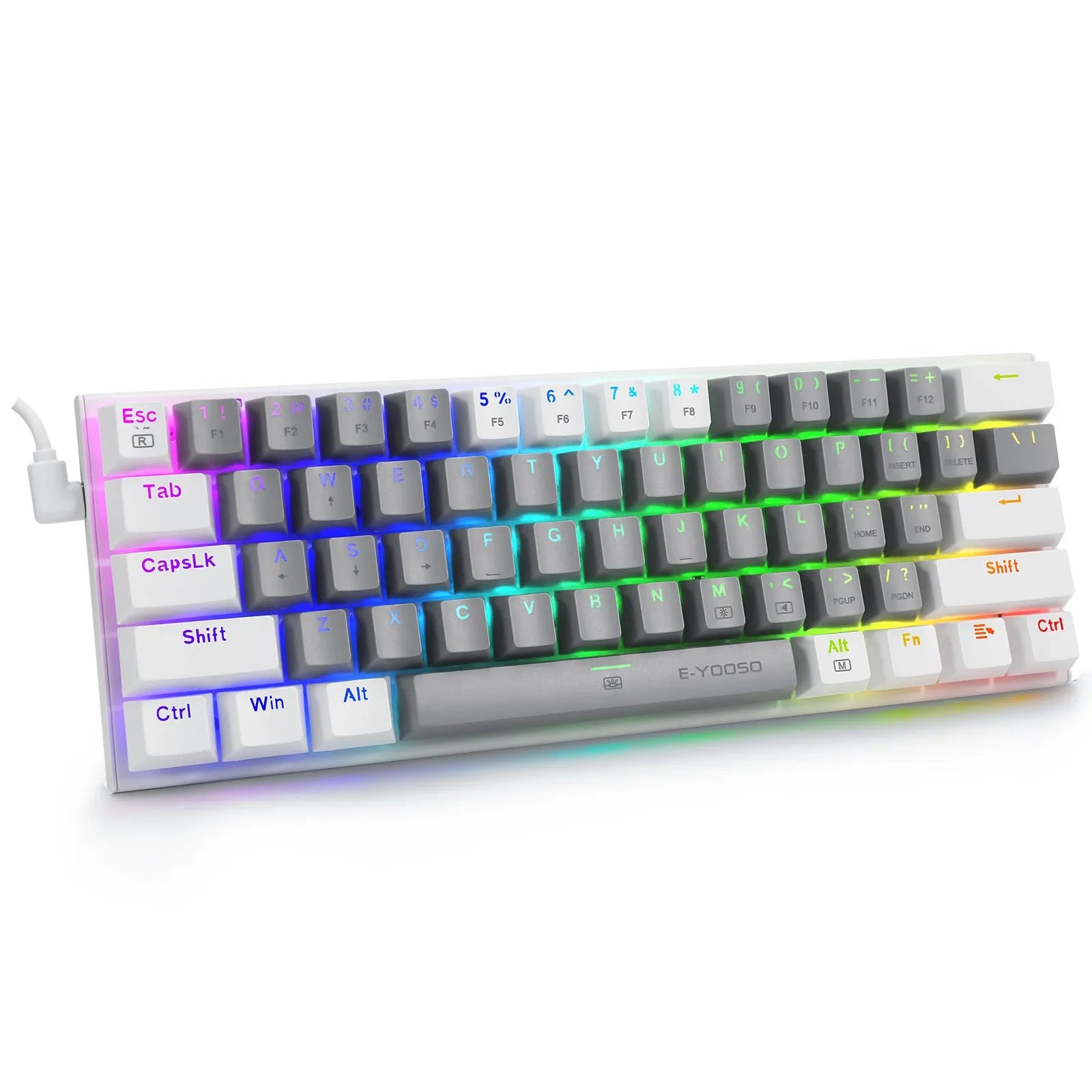 Z11 aluminium mechanical keyboard with illuminated keycaps in black, grey, and green colour scheme.