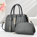 Round PU leather crossbody handbag in light khaki colour showing front view and adjustable shoulder strap.
