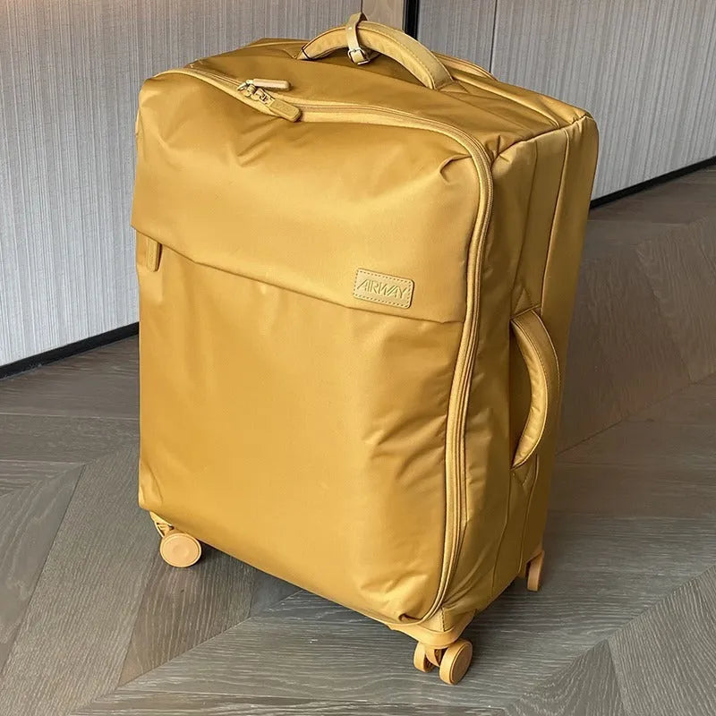 Ultra-light waterproof Oxford cloth suitcase with universal wheels in contemporary colour options