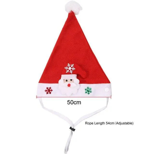 Polyester solid colour Christmas hat for dogs cats and puppies in size M with elderly colour option