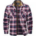 Men's plaid flannel button shirt cardigan style in multiple colour options sizes S to 5XL