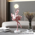 Art Girl Atmosphere small USB night lamp in black gold, white, pink, or light blue resin finish.