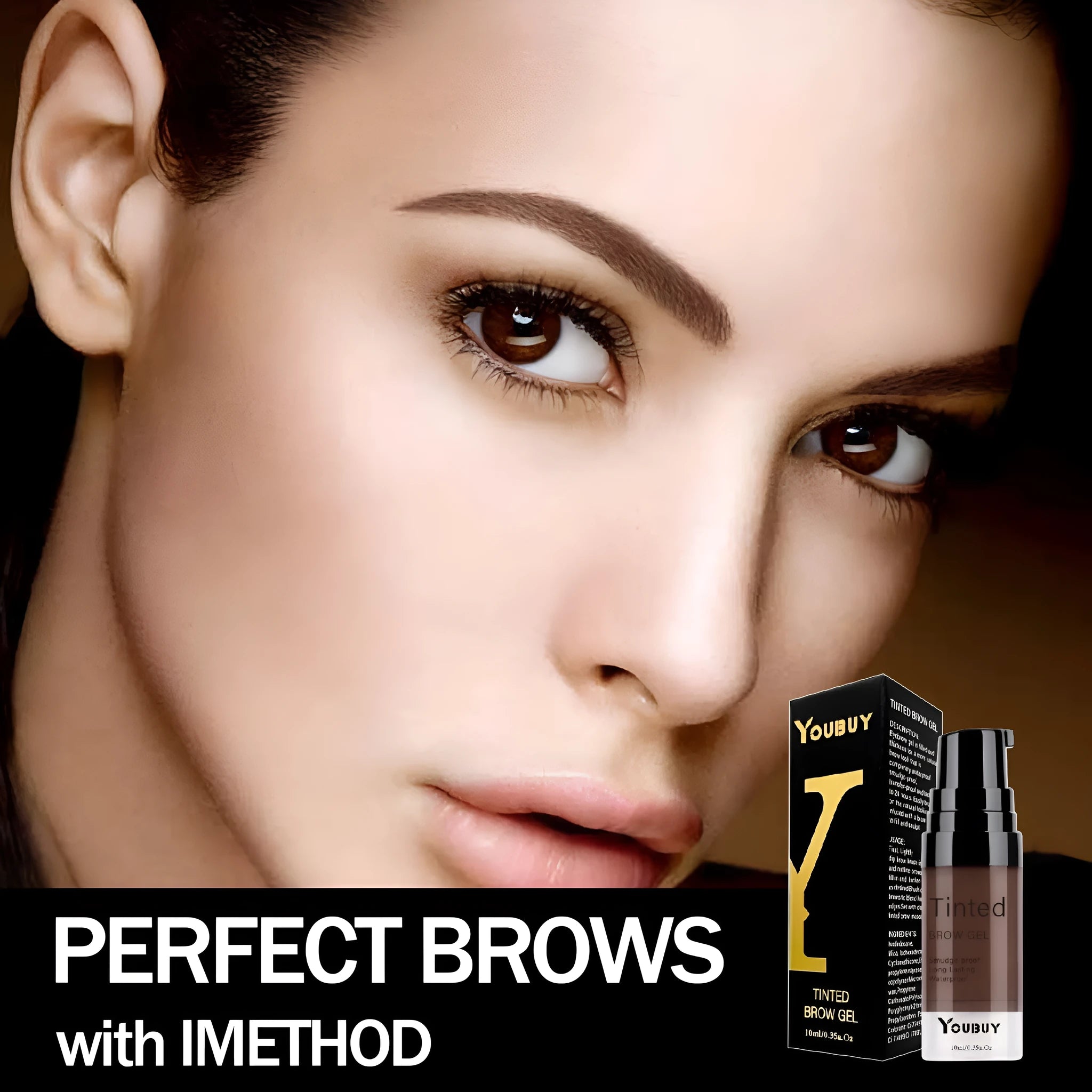 Waterproof eyebrow cream pencil in brown, black, dark grey and golden yellow shades