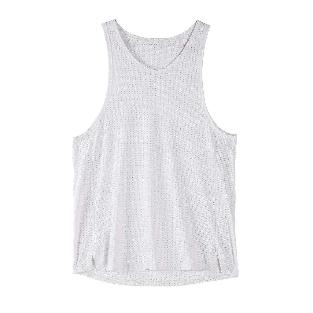 Men's black nylon sleeveless vest with sports casual styling on size chart