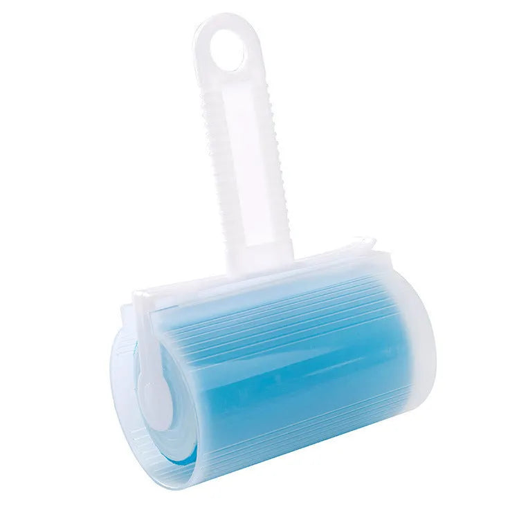 Washable reusable lint roller with cover for removing pet hair from clothes and sofas