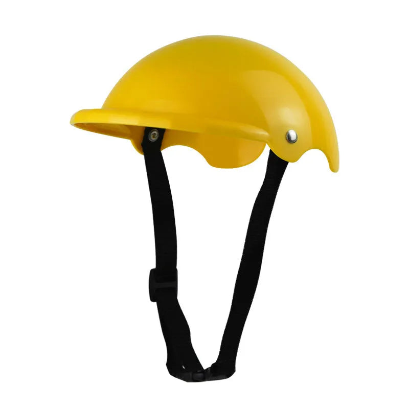 S size plastic pet helmet for motorcycle safety in four colour options