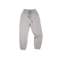 Men's cotton air layer straight-leg sweatpants in dark gray on a model