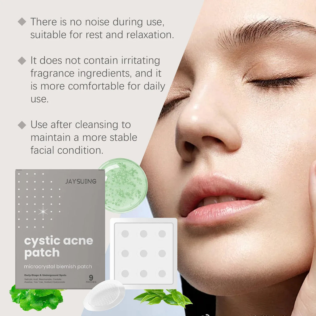 Acne repair micro needle patch with tea tree oil in foil pack