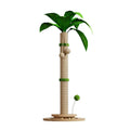 Vertical cat climbing frame with hemp rope scratch surface in Canna colour with chamfered columns.