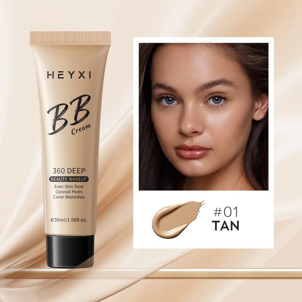 Waterproof sweat-proof BB cream in four shade options 01 02 03 04 for universal skin types
