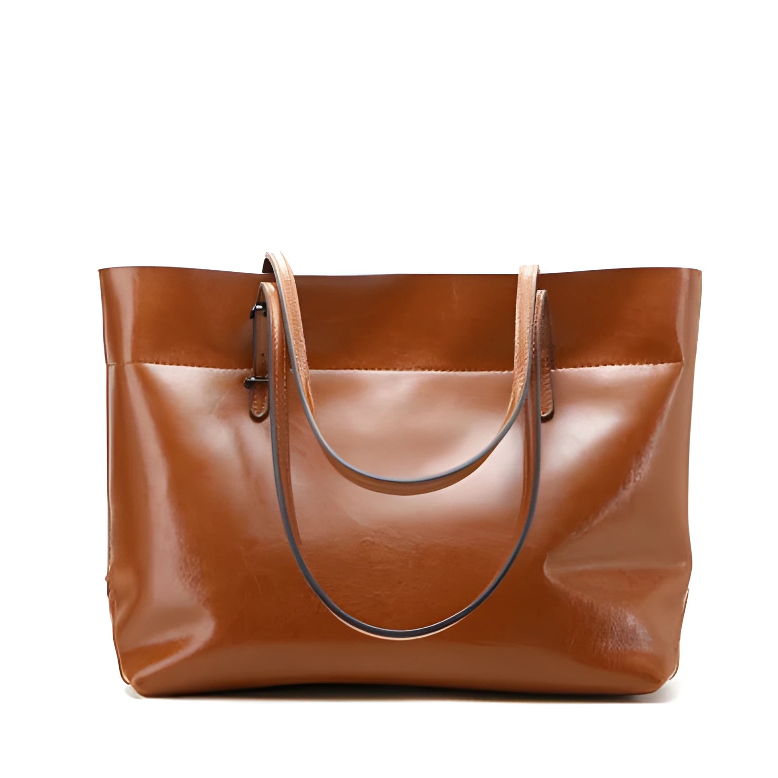 Casual wax cowhide leather cross-body handbag in multiple colours with two compartments