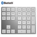 Aluminium alloy wireless numeric keypad with 34 Bluetooth 3.0 keys in black