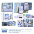 Retro style plaid A6 grid notebook gift box set with envelopes, cards, photo frames, and stationery accessories