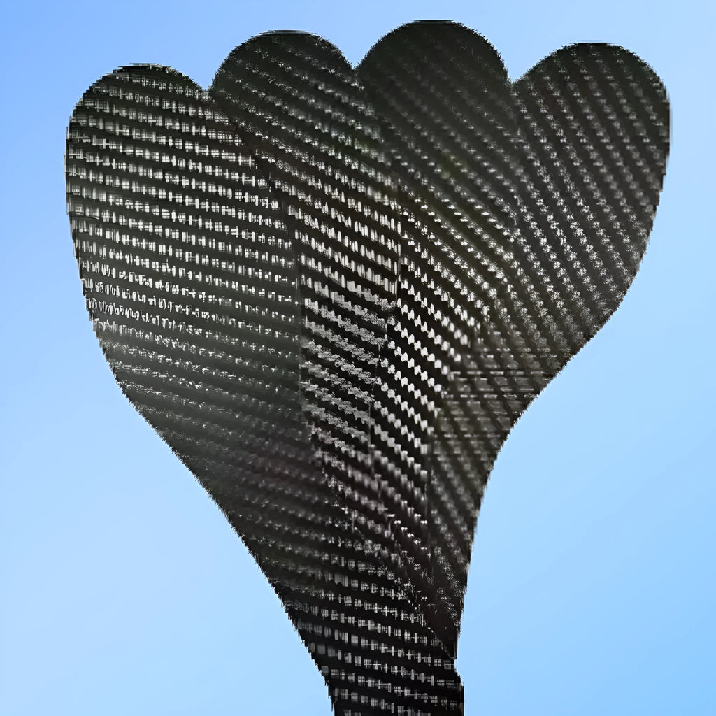 Black 3K carbon fibre running shoe insole shown from above, highlighting its woven texture.
