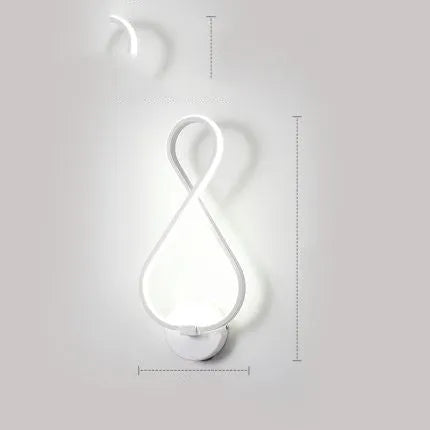 Minimalist Nordic LED wall lamp with silicone shade for bedroom bedside lighting