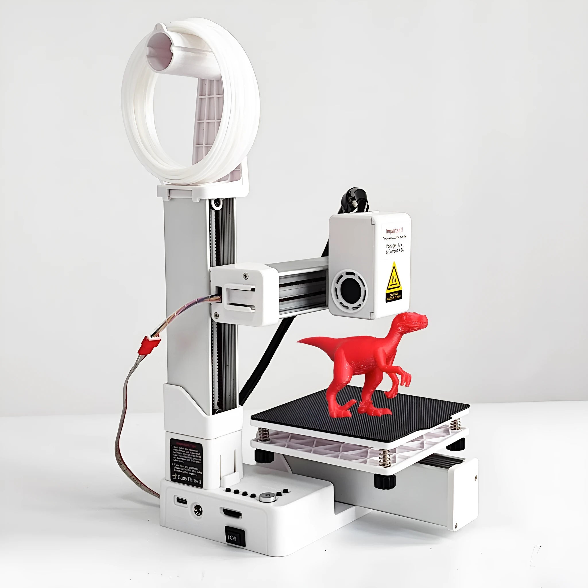 White EasyThreed K10 desktop 3D printer with 175mm build volume for TPU and PLA filaments