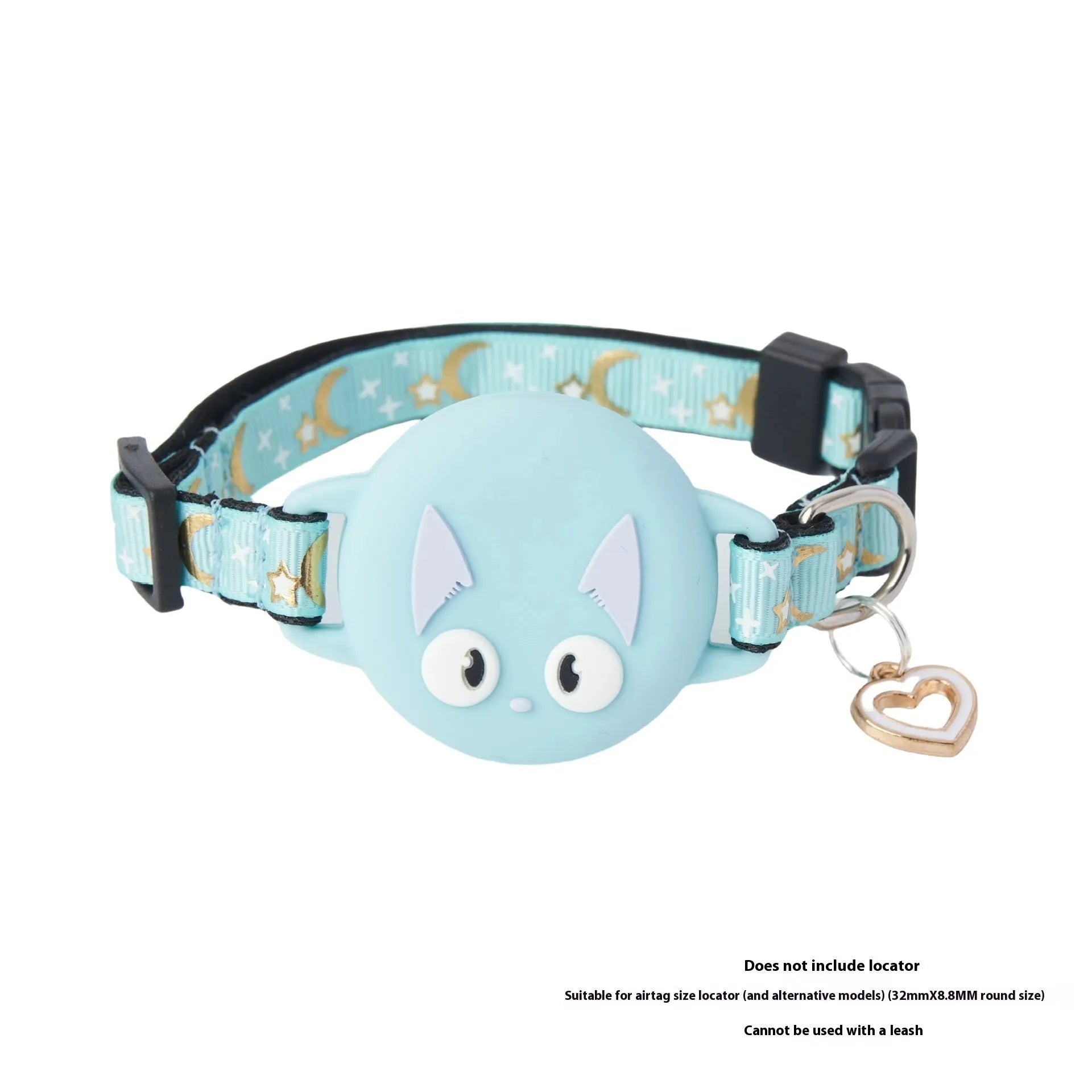 Apple AirTag protective case for cat collars in plastic material with adjustable sizing options