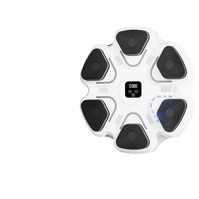 Smart music boxing wall target with electronic display and gloves