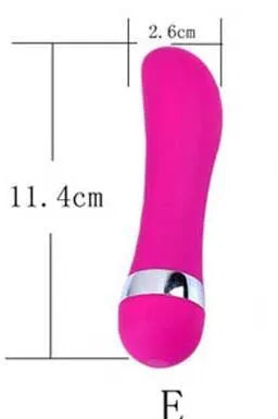 Realistic dildo mini vibrator showing six different style options for vaginal and anal stimulation
