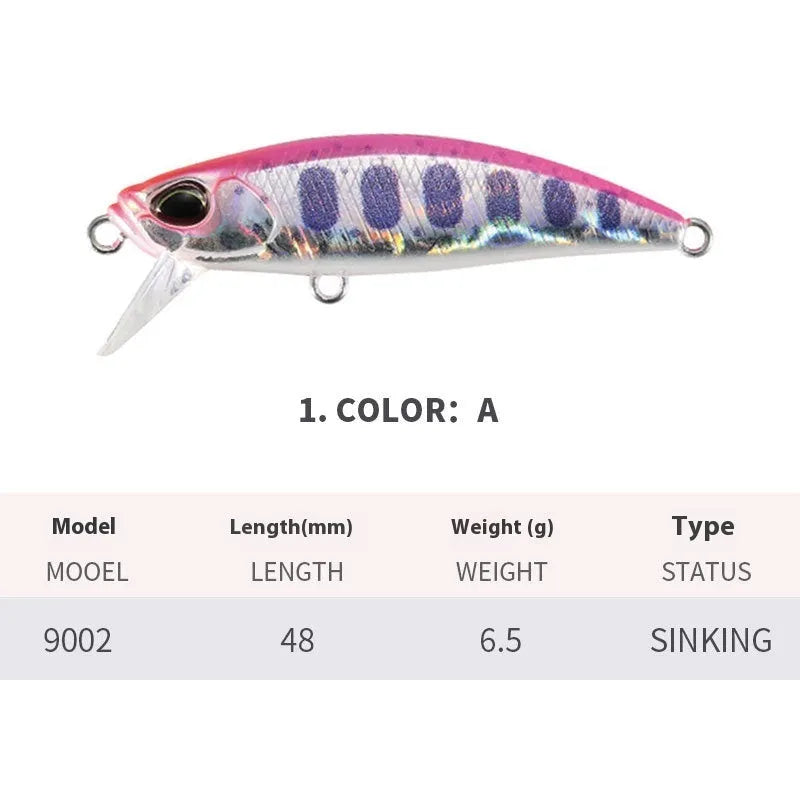 48mm Japanese mino fishing lure for Mandarin Fish and Snakehead fishing