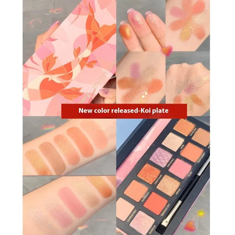 Explorer animal theme eyeshadow palette with twelve colours including matte and shimmer finishes