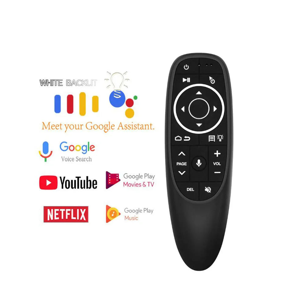 G10 G10S intelligent voice remote control with silicone buttons and plastic shell
