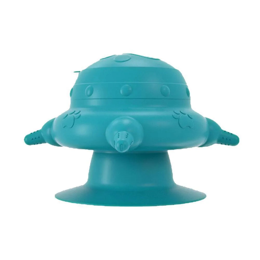Pink silicone pet nursing bottle with bionic teat and wide base for feeding puppies and kittens.