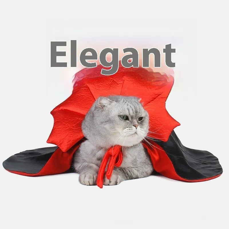 Black and red Halloween pet costume for cats and dogs with European American style design
