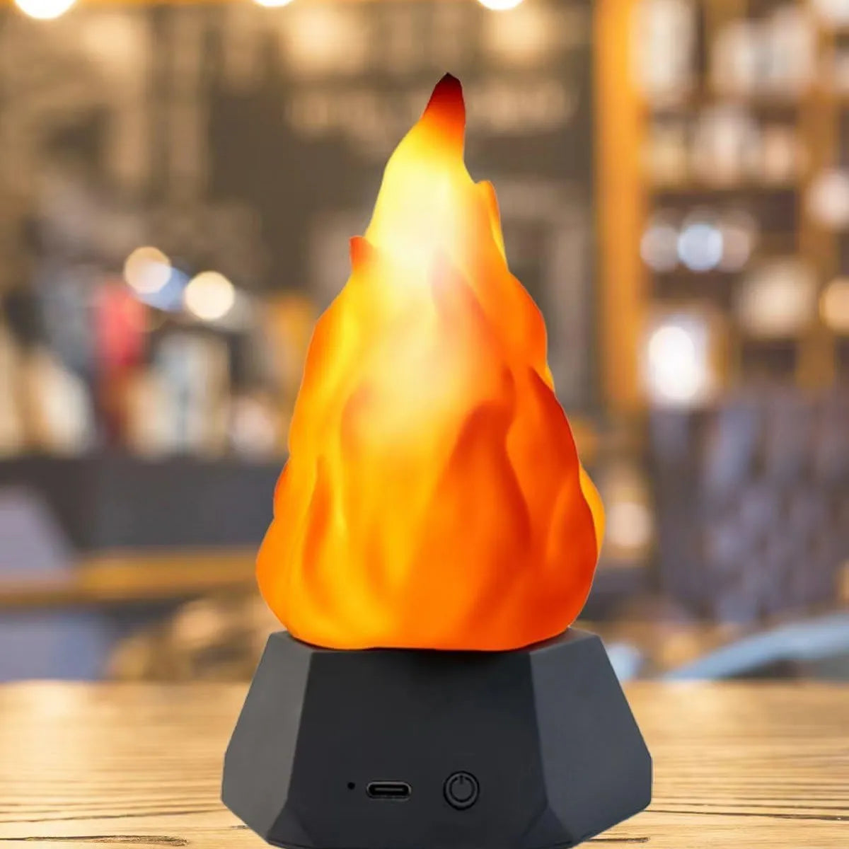 Flame-shaped LED decorative light with IP44 waterproof rating for outdoor camping courtyard illumination
