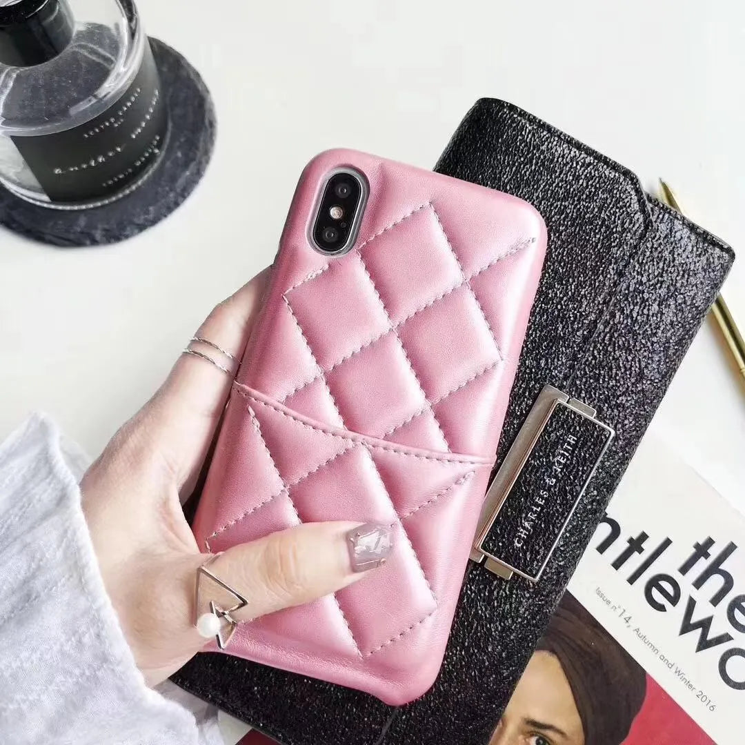 Black leather phone case for iPhone XS Max and other compatible models