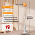 Vertical boxing reaction ball set with roly-poly sandbag base and focus mitts in gray and orange colour options