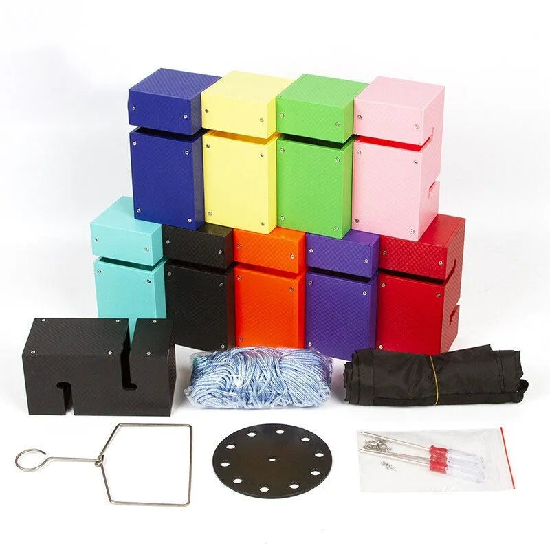 Sports expansion team building equipment with ABS tower blocks and pull ropes for outdoor group activities