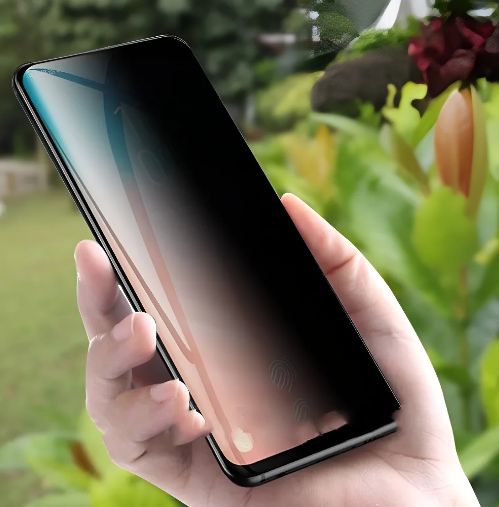 Samsung Galaxy tempered glass screen protector with full coverage and anti-seeking technology
