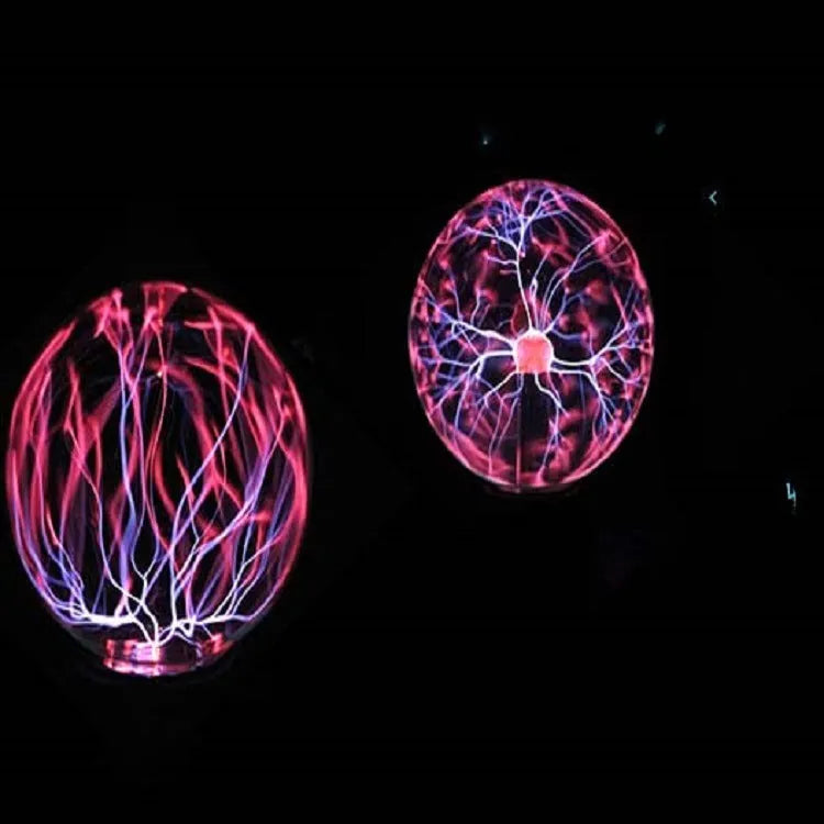 Colourful LED magic ball light with 7.62cm glass sphere on ABS base, USB powered