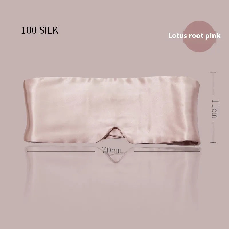 Mulberry silk eye mask in various colours including black and champagne gold for light blocking sleep
