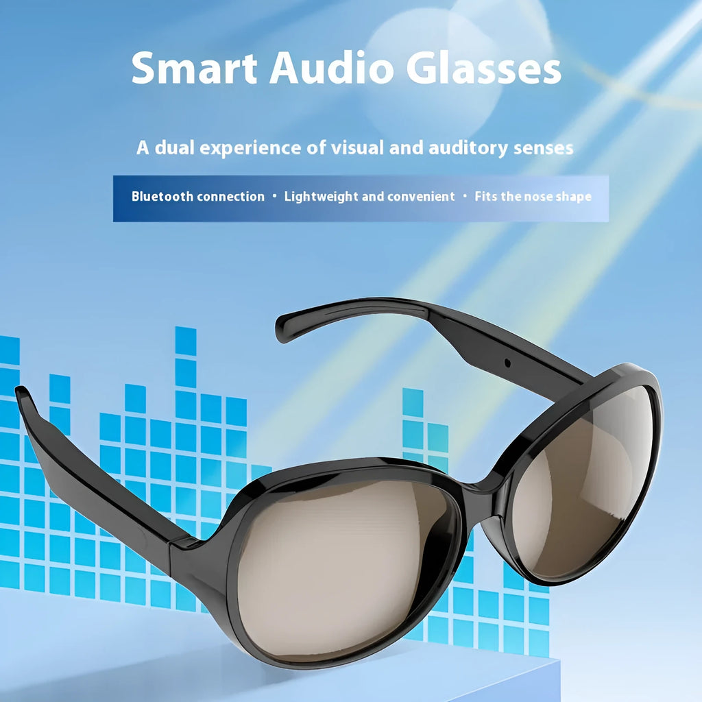 Graphite colour smart glasses audio sunglasses with touch operation for calls and music