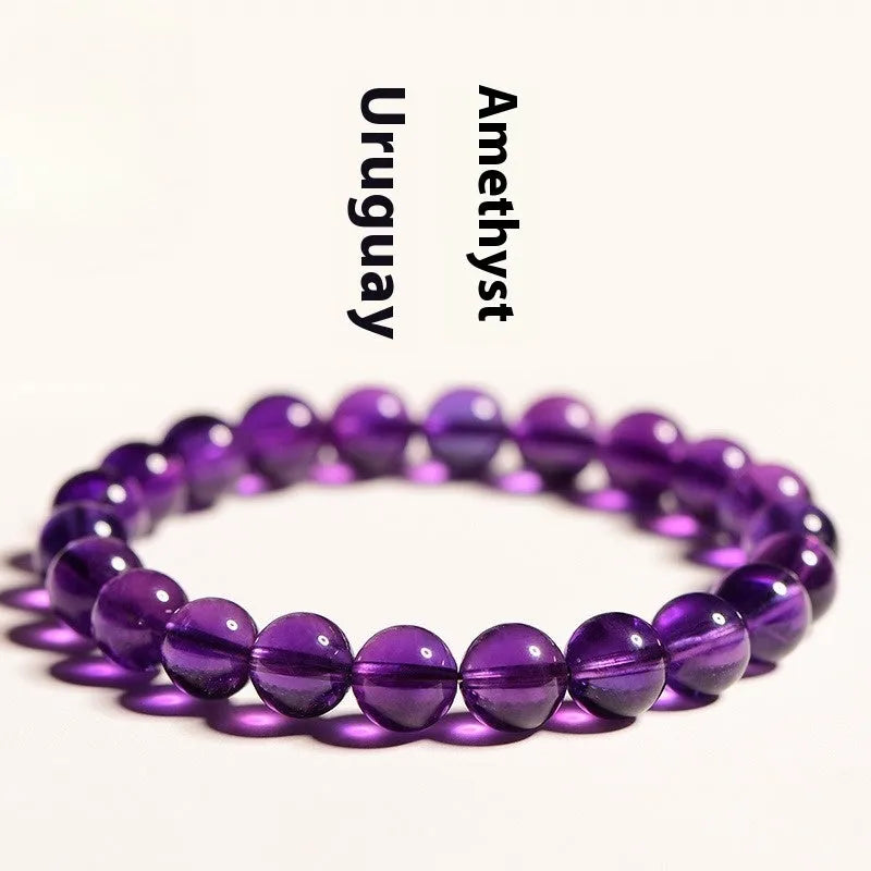 Natural amethyst scattered beads Uruguay crystal bracelet components in various sizes