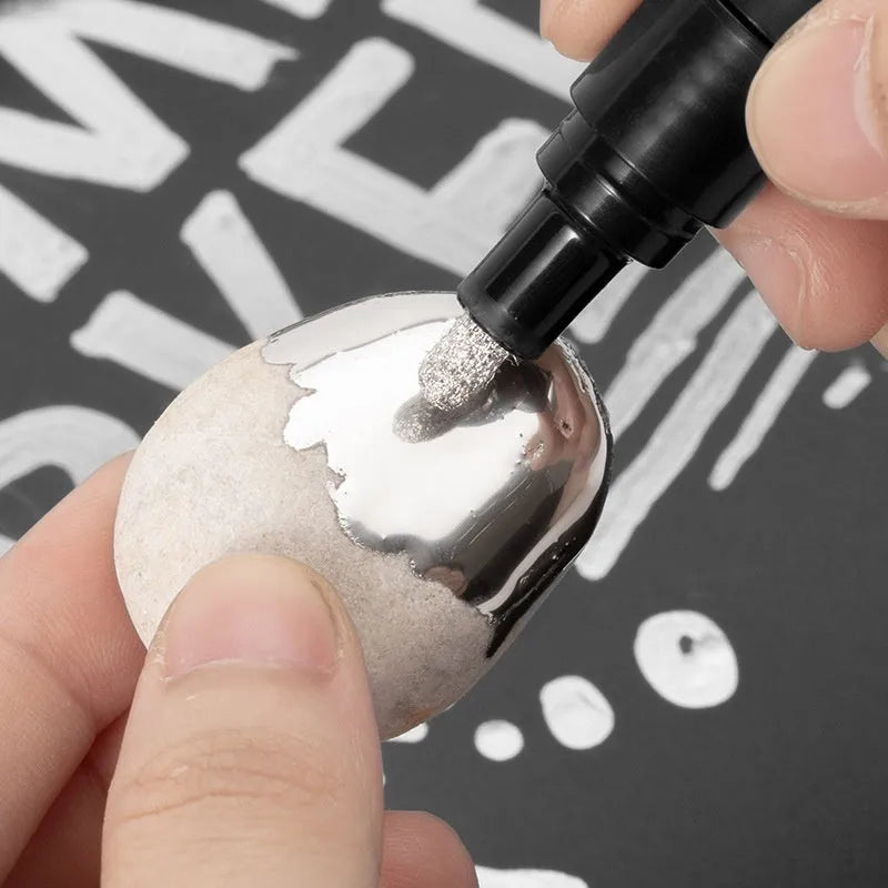 Waterproof mirror marker pen with plastic shell and two tip size options