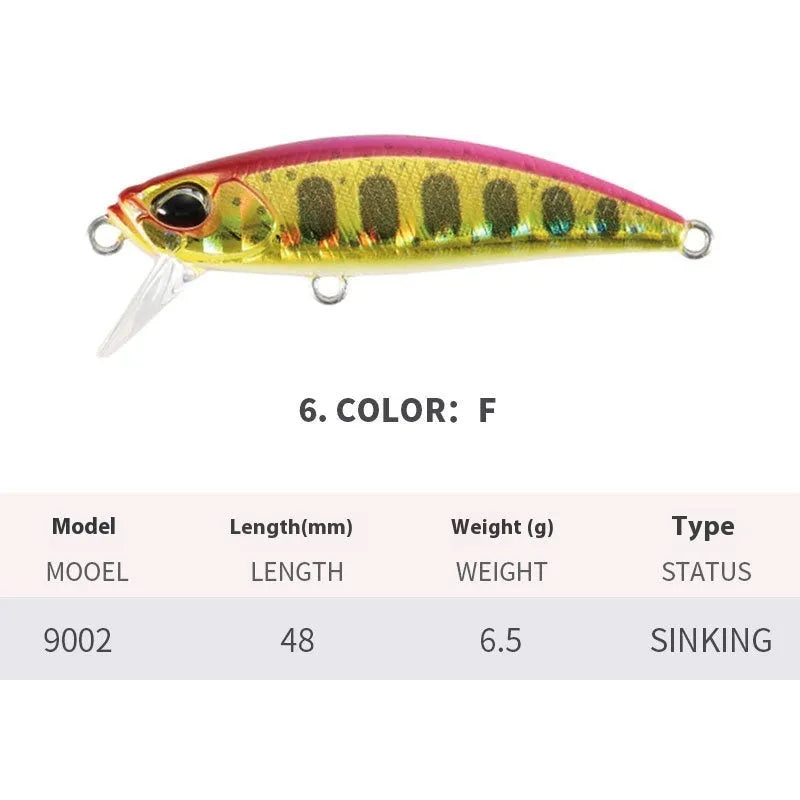 48mm Japanese mino fishing lure for Mandarin Fish and Snakehead fishing