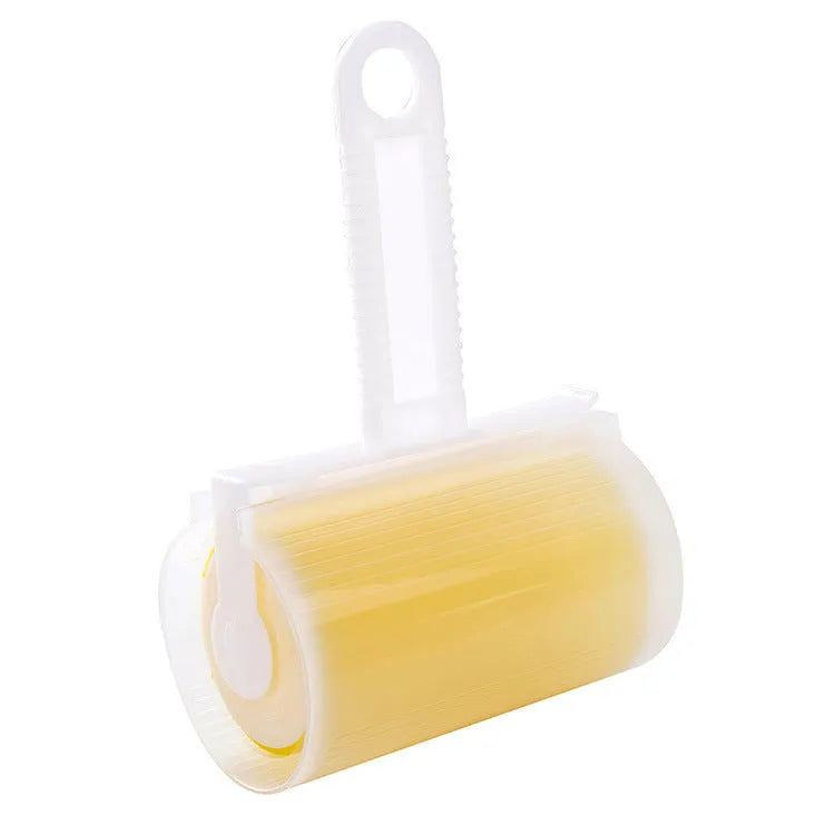 Washable reusable lint roller with cover for removing pet hair from clothes and sofas
