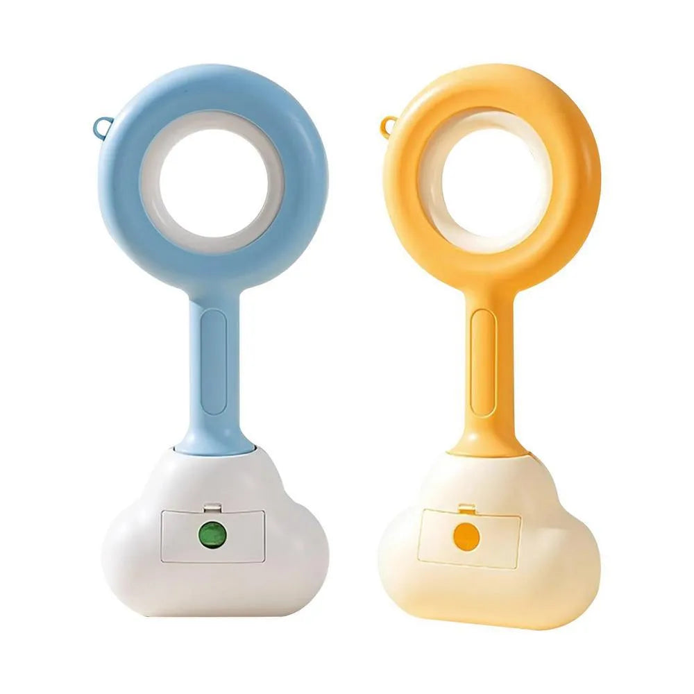 Blue dog pooper scooper with cloud shape jaw design for outdoor pet waste cleanup