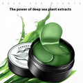 Green seaweed eye mask sheet with 60 tablets containing seaweed extract and sodium hyaluronate