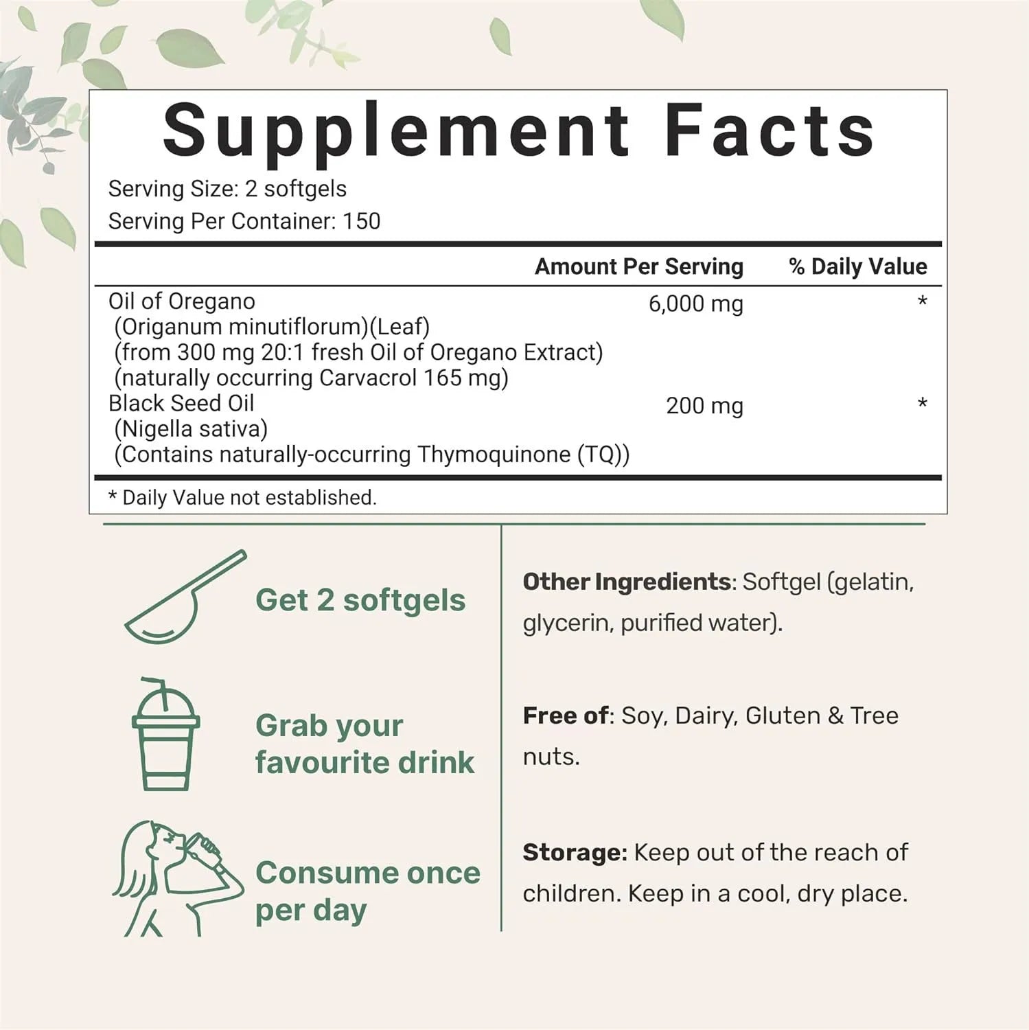 Sealed pack of Butter Black Seed Oil Soft Capsules dietary supplement showing 180 or 300 tablet count option.