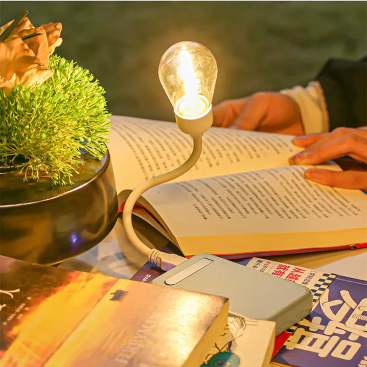 USB rechargeable folding tungsten night light with S14 style warm white illumination