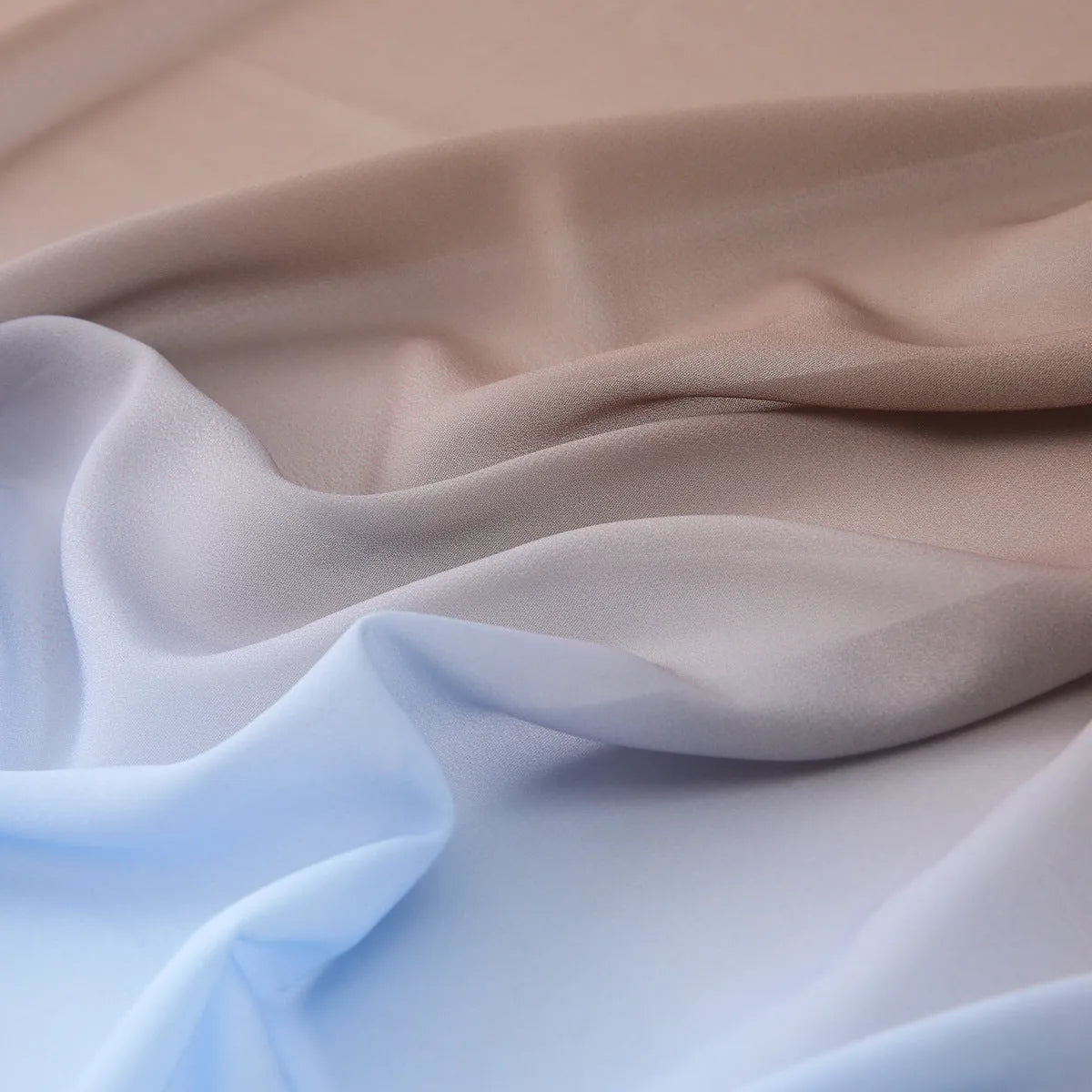 Women's chiffon bubble towel texture scarf in ethnic Pu long style showing length and colour options