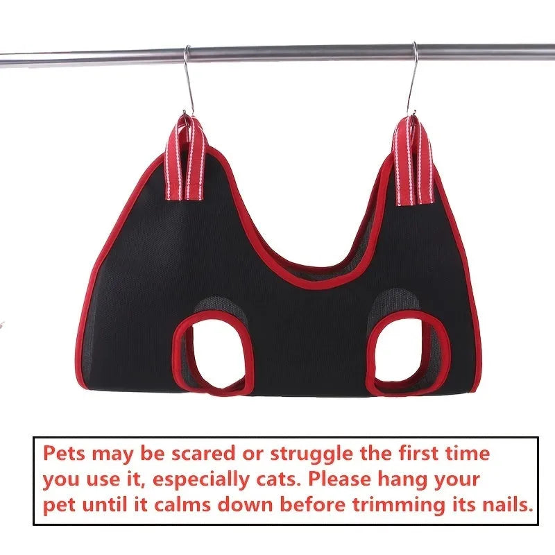 Pet grooming hammock restraint bag for cat and dog nail trimming in four sizes
