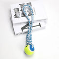 Medium large dog cotton string tug toy with ventilation holes in red and white colour
