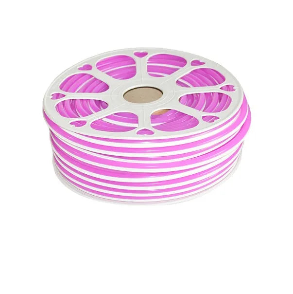 Flexible silicone neon light bar showing 8mm width and nine colour options including blue, green, yellow, orange