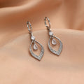 Copper water drop earrings with tassel, available in gold or silver electroplated finishes
