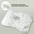 Single hole beauty salon ear pillow for adults in New Chinese style, shown in plaid grey colour, dimensions 39x28x6 cm.